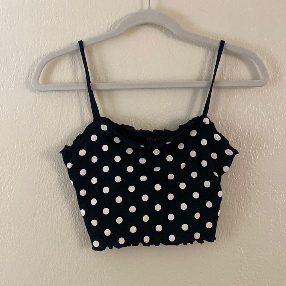 top shop polka dot shirt